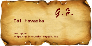 Gál Havaska névjegykártya