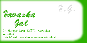 havaska gal business card